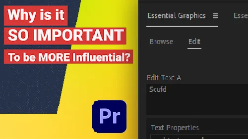 scufd studio service Premiere Pro Essential graphics